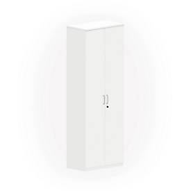 Vleugeldeurkast NEVADA - houten - B 800 x D 445 x H 2225 mm - 6 OH - wit