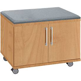 Schäfer Shop Select Rolkast, met zitfunctie, B 800 x D 450 x H 590 mm, beuken decor