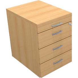 ARLON OFFICE mobiele lade, B 420 x D 560 x H 585 mm, afwerking beuken