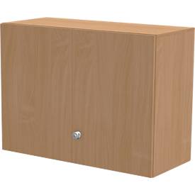 Schäfer Shop Genius Opzetkast TETRIS WALL, 2 ordnerhoogten, deuraanslag rechts, B 1000 x D 440 x H 740 mm, beukenpatroon