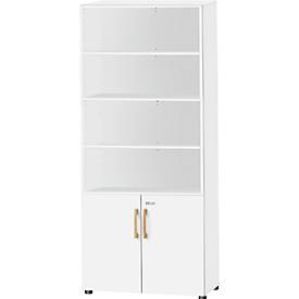 Schäfer Shop Select Start Off Combinatiekast hout, 6 OH, afsluitbaar, B 800 x D 420 x H 2240 mm, hout, wit
