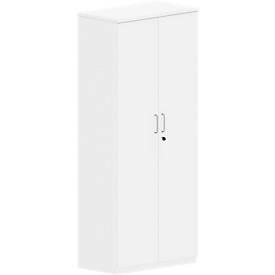 Vleugeldeurkast BEXXSTAR, houten deuren, 5 ordnerhoogtes, B 800 x D 445 x H 1845 mm, wit