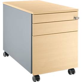 Schäfer Shop Select Schäfer Shop  Select Verrijdbaar ladeblok 126, met greepuitsparing blank aluminium/blank aluminium/esdoornpatroon