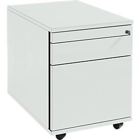 Schäfer Shop Select Verrijdbaar ladeblok 126, materiaallade + schuifladen, afsluitbaar, spaanplaat, B 428 x D 600 x H 540 mm, lichtgrijs