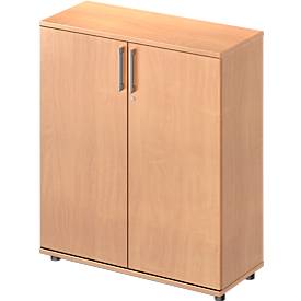 Schäfer Shop Genius Draaideurkast TETRIS WOOD – B 1000 x D 421 x H 1160 mm (hoogte inclusief glijders) – 3 OH - beuken decor – ons merk 