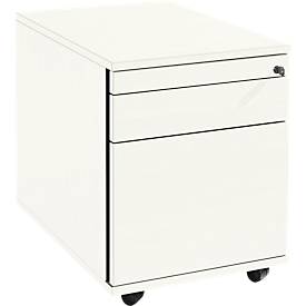 Schäfer Shop Select Verrijdbaar ladeblok 126, materiaallade + schuifladen, afsluitbaar, spaanplaat, B 428 x D 600 x H 540 mm, wit