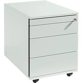 Schäfer Shop Select Verrijdbaar ladeblok 1233, materiaallade + schuifladen, afsluitbaar, spaanplaat, B 428 x D 600 x H 540 mm, lichtgrijs