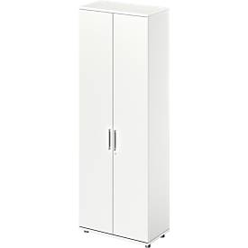 Schäfer Shop Genius TETRIS WOOD draaideurkast, 6 OH, hoogte incl. glijders, B 800 mm, wit