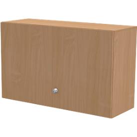 Schäfer Shop Genius Opzetkast TETRIS WALL, 2 ordnerhoogten, deuraanslag rechts, B 1200 x D 440 x H 740 mm, beukenpatroon