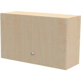 Schäfer Shop Genius Opzetkast TETRIS WALL, 2 ordnerhoogten, deuraanslag rechts, B 1200 x D 440 x H 740 mm, esdoornpatroon