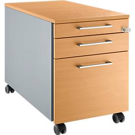Schäfer Shop Select Schäfer Shop  Select Verrijdbaar ladeblok 126, met hoekgreep blank aluminium/blank aluminium/beukenpatroon