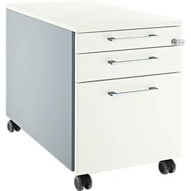 Schäfer Shop Select Schäfer Shop  Select Verrijdbaar ladeblok 126, met hoekgreep blank aluminium/blank aluminium/wit