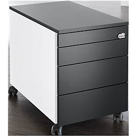 Schäfer Shop Genius Schäfer Shop  Genius Verrijdbaar ladeblok 1233 SINCERO LINE, B 435 mm x D 765 mm x H 577 mm wit/grafiet/grafiet