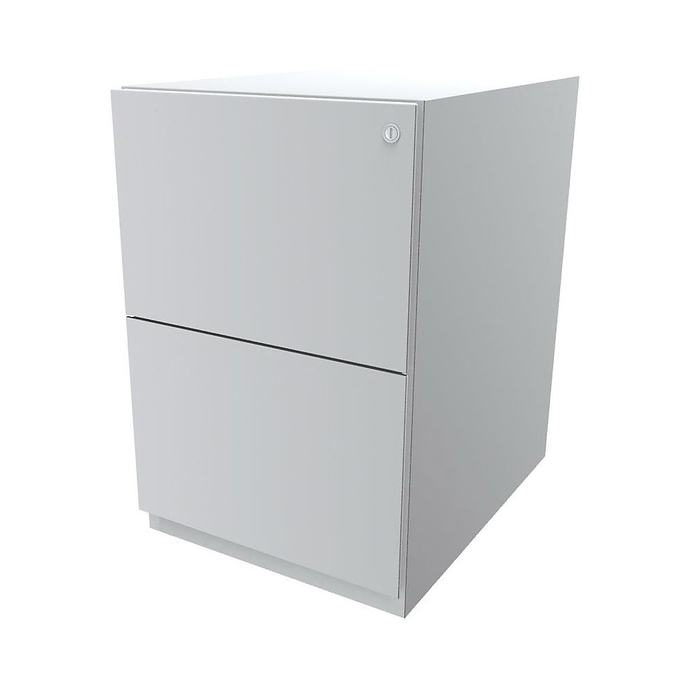 Bisley Verrijdbaar ladeblok Note™, met 2 hangmappenladen, h x b = 645 x 420 mm, verkeerswit