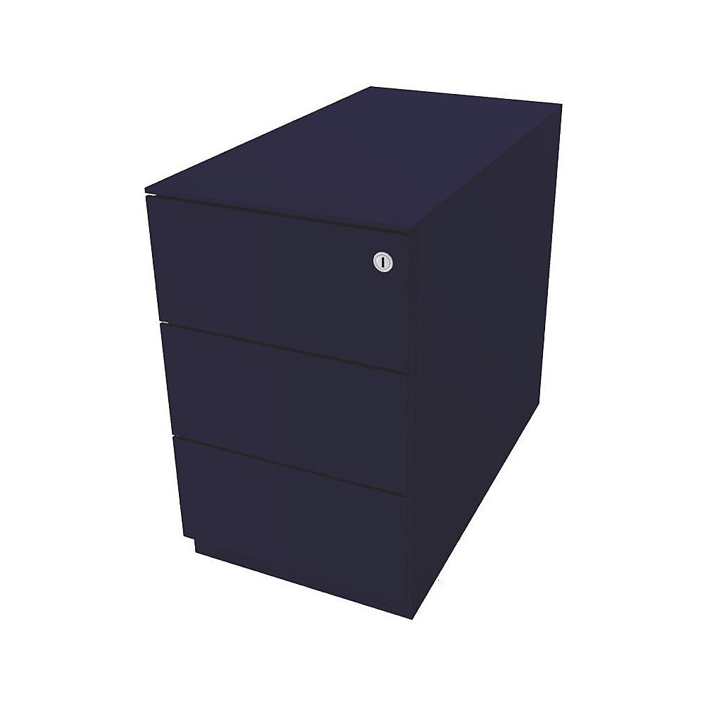 Bisley Verrijdbaar ladeblok Note™, met 3 universele laden, h x b x d = 502 x 300 x 565 mm, met greeplijst en top, oxfordblauw