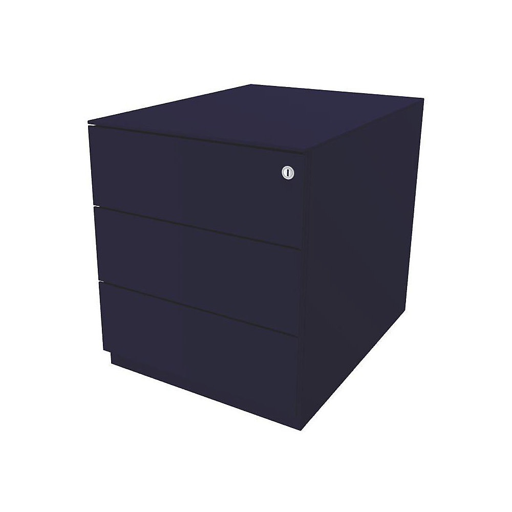 Bisley Verrijdbaar ladeblok Note™, met 3 universele laden, h x b x d = 502 x 420 x 565 mm, met greeplijst en top, oxfordblauw
