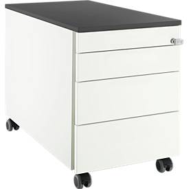 Schäfer Shop Select Schäfer Shop  Select Verrijdbaar ladeblok 1233, 4 schuifladen, met greepuitsparing wit/grafiet