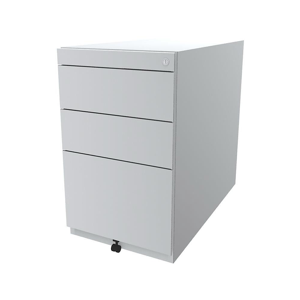 Bisley Staand ladeblok Note™, met 2 universele laden, 1 hangmappenlade, zonder top, diepte 775 mm, verkeerswit