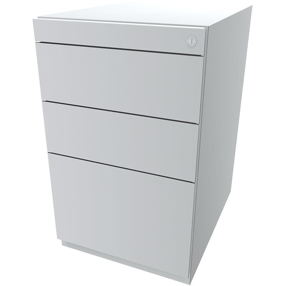 Bisley Staand ladeblok Note™, met 2 universele laden, 1 hangmappenlade, zonder top, diepte 565 mm, verkeerswit