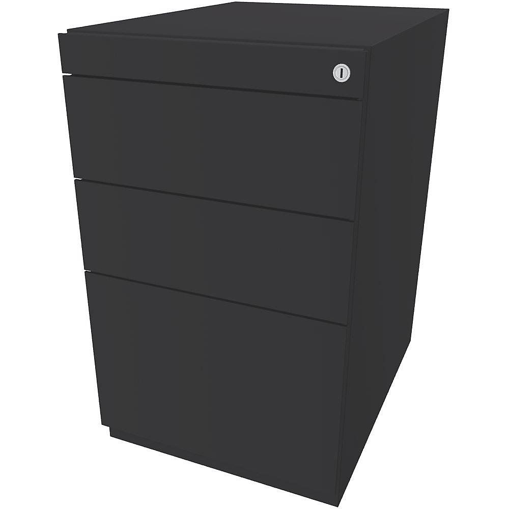 Bisley Staand ladeblok Note™, met 2 universele laden, 1 hangmappenlade, zonder top, diepte 565 mm, antracietgrijs