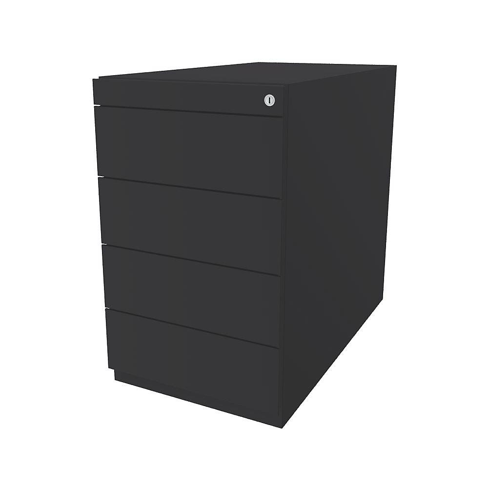 Bisley Note™ staande ladeblok, met 4 universele laden, diepte 775 mm, antracietgrijs