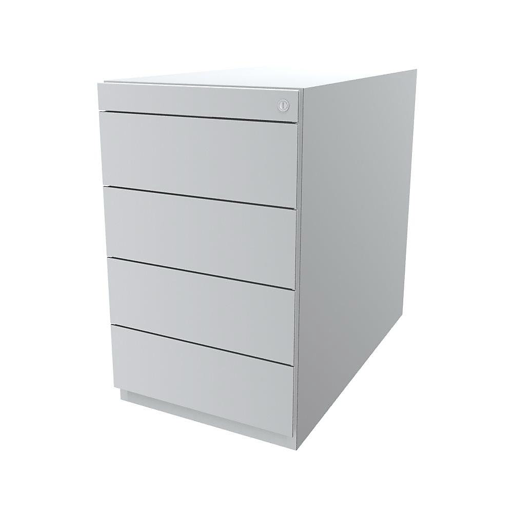 Bisley Note™ staande ladeblok, met 4 universele laden, diepte 775 mm, verkeerswit