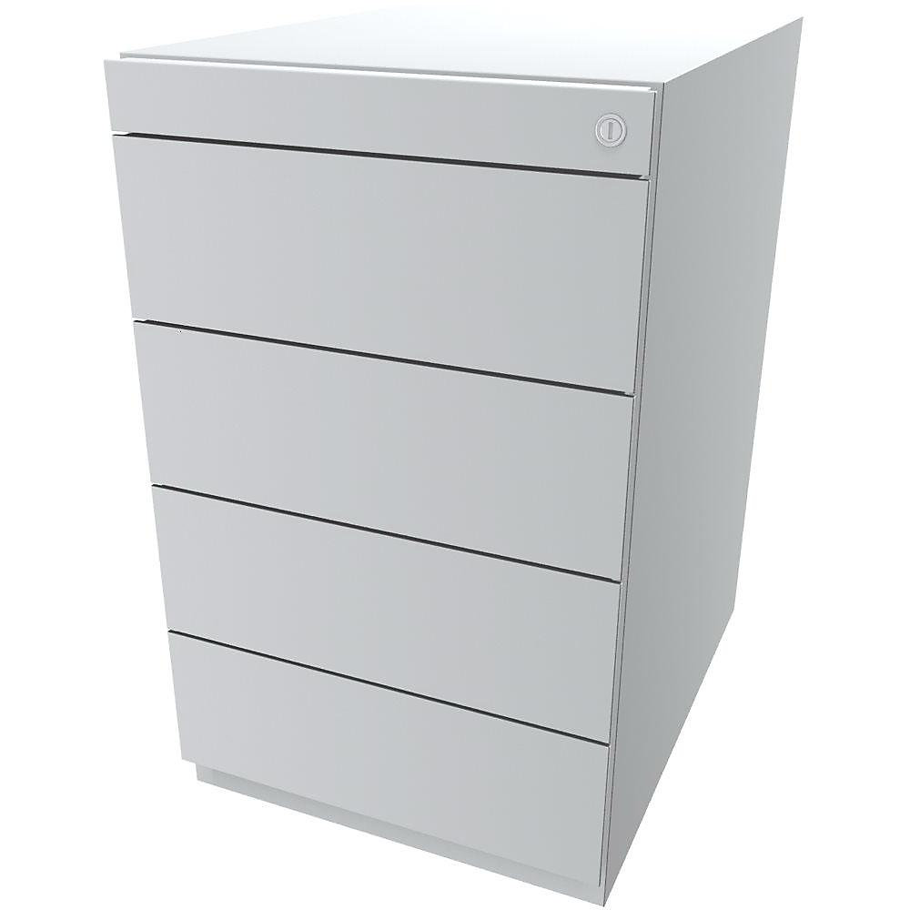 Bisley Note™ staande ladeblok, met 4 universele laden, diepte 565 mm, verkeerswit