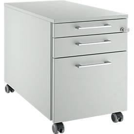 Schäfer Shop Genius Schäfer Shop  Genius Verrijdbaar ladeblok 126, met hoekgreep B 435 x H 577 mm, lichtgrijs/lichtgrijs/lichtgrijs