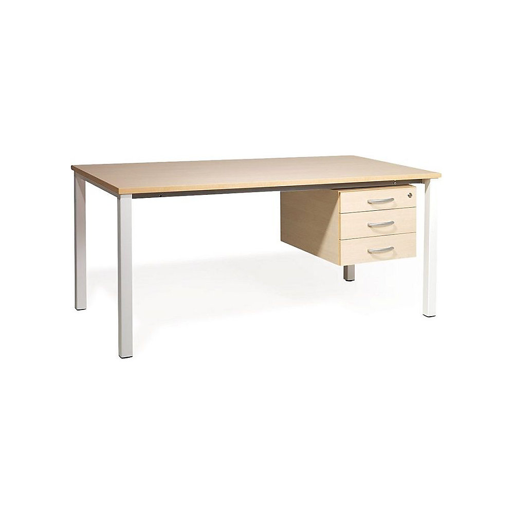 Onderkast voor Desk Duo, b x d = 428 x 600 mm, berkenhout