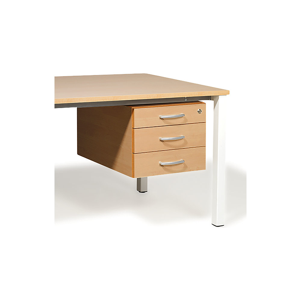 Onderkast voor Desk Duo, b x d = 428 x 600 mm, beukenhout