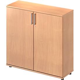 Schäfer Shop Genius Draaideurkast TETRIS WOOD – B 1200 x D 421 x H 1160 mm (hoogte inclusief glijders) – 3 OH - beuken decor – ons merk 