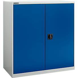 Schäfer Shop Select Draaideurkast  MS-i 12409, plaatstaal, B 950 x D 400 x H 1215 mm, 3 OH, lichtgrijs/gentiaanblauw, tot 150 kg