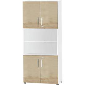 Schäfer Shop Select Schäfer Shop  Select Combikast SET UP, 6 ordnerhoogten, wit/wilde eikenpatroon