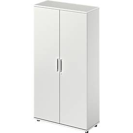 Schäfer Shop Genius TETRIS WOOD draaideurkast, 5 OH, hoogte incl. glijders, B 1000 mm, lichtgrijs