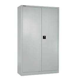 Schäfer Shop Select Vleugeldeurkast MS iCONOMY, staal, 5 ordnerhoogten, B 950 x D 400 x H 1935 mm, wit aluminium RAL 9006