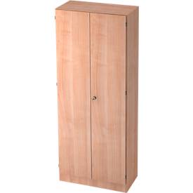 Archiefkast, 5 ordnerhoogten, afsluitbaar, B 800 x D 420 x H 2004 mm, notenhoutpatroon