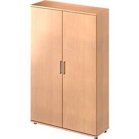 Schäfer Shop Genius TETRIS WOOD draaideurkast, 5 OH, hoogte incl. glijders, B 1200 mm, decor beuken