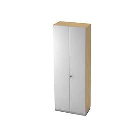 Archiefkast 6 ordnerhoogten, B 800 x D 420 mm, esdoornpatroon/zilver