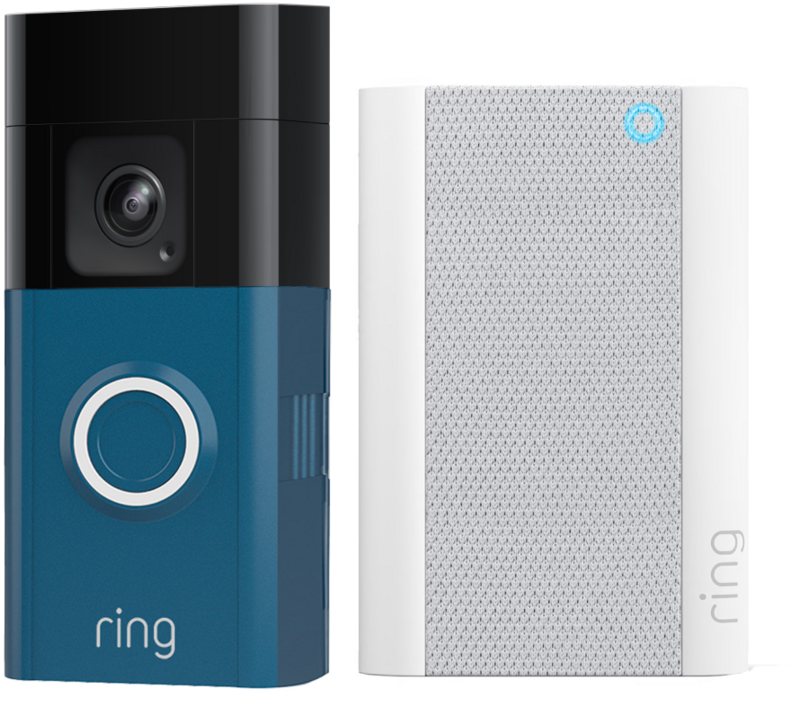 Ring Battery Video Doorbell Plus Blauw + Chime Pro