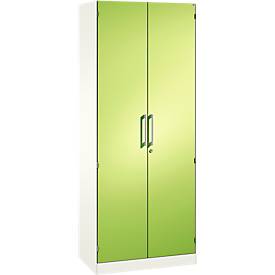 C und P Vleugeldeurkast ASISTO C 3000, 5 ordnerhoogten, B 800 mm, wit/viridiaangroen