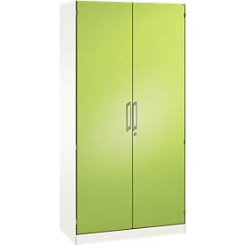 C und P Vleugeldeurkast ASISTO C 3000, 5 ordnerhoogten, B 1000 mm, wit/viridiaangroen