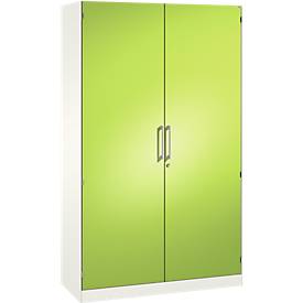 C und P Vleugeldeurkast ASISTO C 3000, 5 ordnerhoogten, B 1200 mm, wit/viridiaangroen