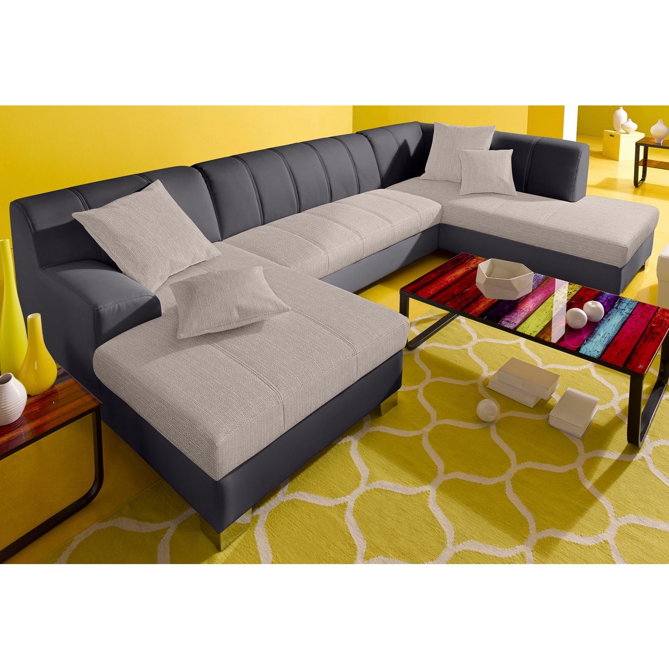 INOSIGN Zithoek Turah modern quiltwerk, incl. sierkussens, ook in leer,