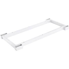 Schäfer Shop Genius Stalen sokkel TETRIS WOOD, teruggebracht, voor archiefrekken/kasten B 800 mm, wit