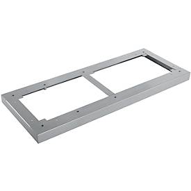 Schäfer Shop Genius stalen sokkel TETRIS WOOD, voor rekken/kasten B 800 mm, aluminium wit