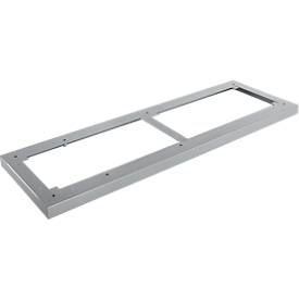 Schäfer Shop Genius stalen sokkel TETRIS WOOD, voor rekken/kasten B 1200 mm, aluminium wit