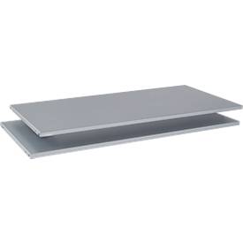 Schäfer Shop Genius Legborden voor TETRIS SOLID-schuifdeurschroeven B 1000 mm/kruisrolluikschroeven B 1200 mm, wit aluminium, 2 stuks