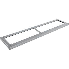 Schäfer Shop Genius stalen sokkel TETRIS WOOD, voor rekken/kasten B 1600 mm, aluminium wit