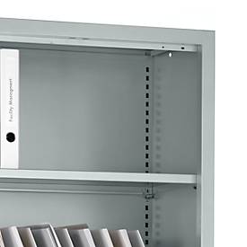 Schäfer Shop Select Legborden MS iCONOMY, inclusief houder, B 1200 mm, 2 stuks, blank aluminium