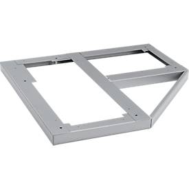 Schäfer Shop Genius stalen sokkel TETRIS WOOD, voor hoekkast B 800 mm, aluminium wit